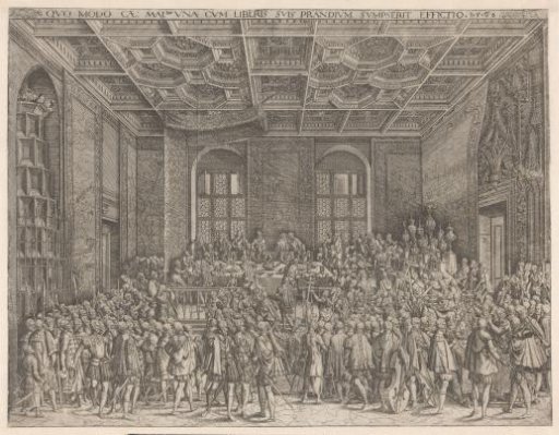 Dinner at the court of Emperor Maximilian II in Vienna in 1560