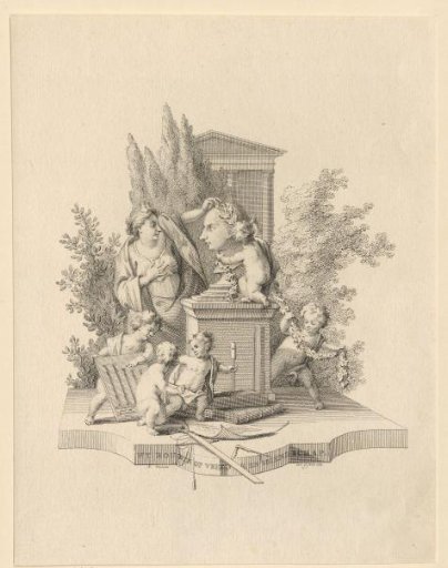 Allegorical Representation with a Bust of Jacob Otten Huslij