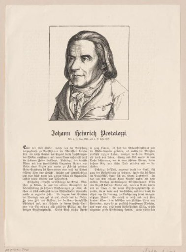 Portrait of Johann Heinrich Pestalozzi