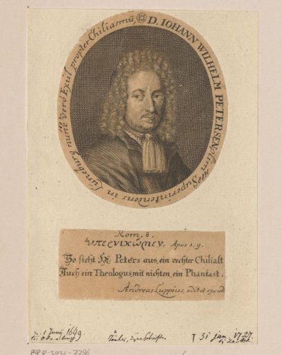 Portrait of Johann Wilhelm Petersen