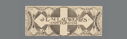 Visiting card of Mathieu Lauweriks