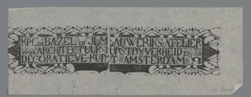 Letterhead of Mathieu Lauweriks and Karel de Bazel