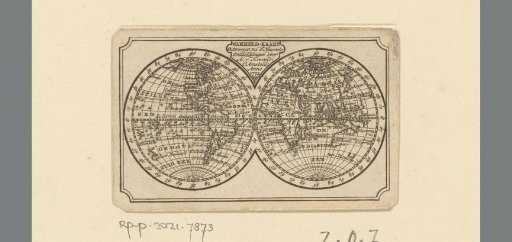 Calling card of engraver and mapmaker Abraham van Krevelt