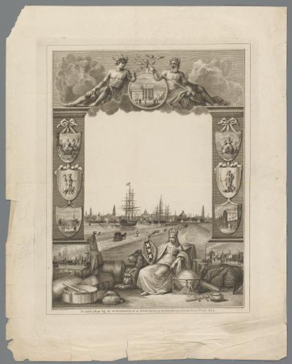Frame with the Amsterdam Maiden and a View of Amsterdam