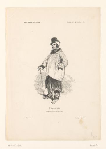 Standing Man with Hat and Walking Stick