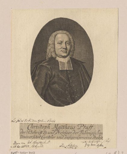 Portrait of Christoph Matthäus Pfaff