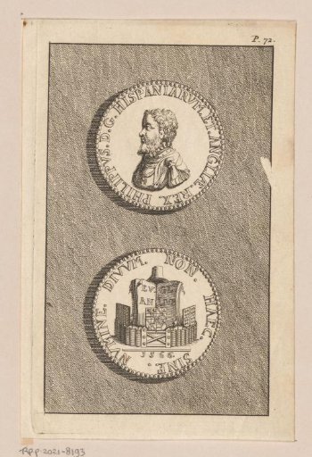 Medal with the Portrait of Philip II and Book with Coat of Arms