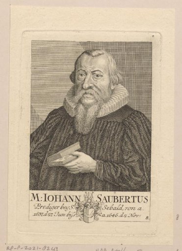 Portrait of Johann Saubert I