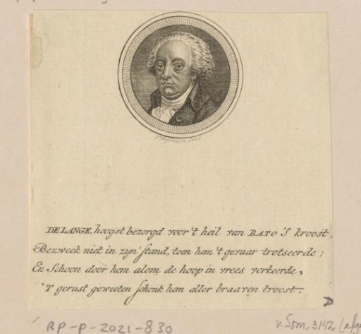 Portrait of Cornelis Johan de Lange van Wijngaarden