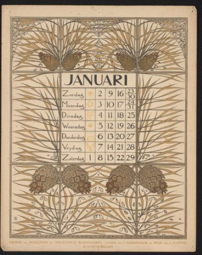 Calendar Page for January 1898