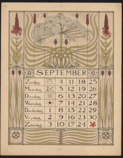 Calendar Page for September 1898