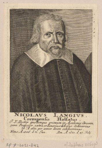 Portrait of Nicolaas Langius