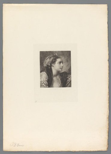 Head of a woman, looking to the right