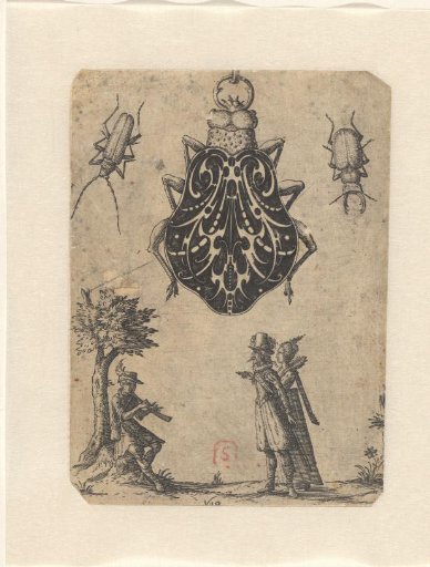 Blackwork Ornament in the Form of a Beetle