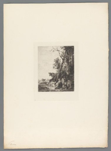 Landscape with Shepherd Family and Cattle
