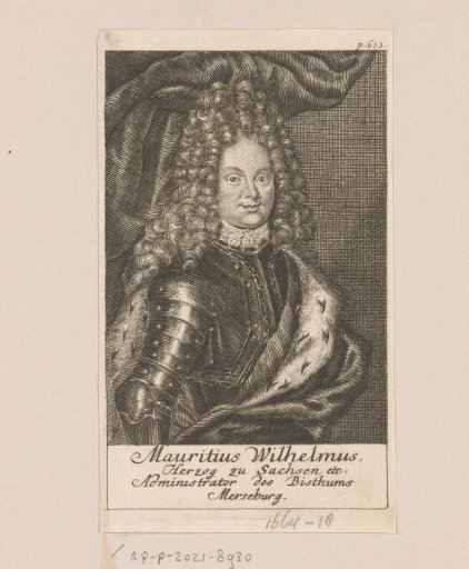 Portrait of Maurice William of Saxony-Zeitz