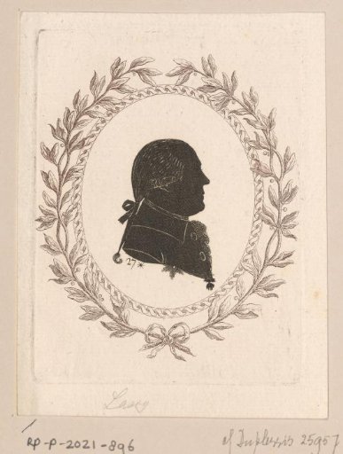 Silhouette portrait of Peter Lacy