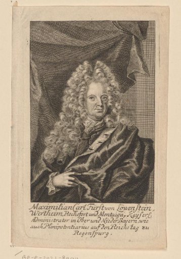 Portrait of Maximilian von Löwenstein-Wertheim-Rochefort