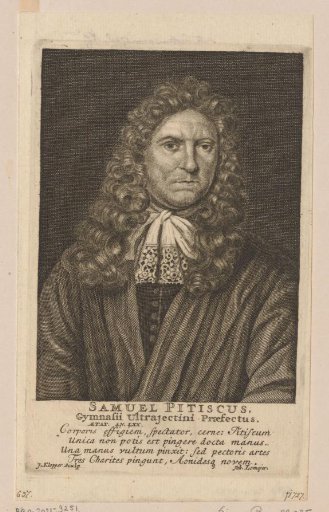 Portrait of Samuel Pitiscus at the age of 70