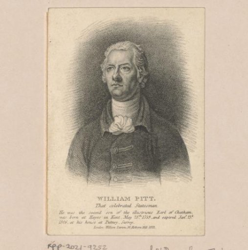 Portrait of William Pitt II