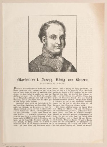 Portrait of Maximilian I Joseph of Bavaria