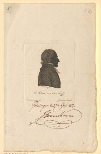 Silhouette portrait of Abraham Schim van der Loeff