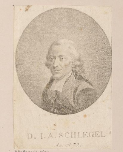 Portrait of Johann Adolph Schlegel at the age of 72