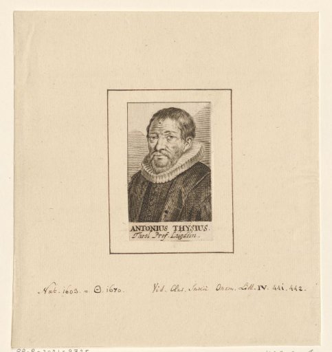 Portrait of Antonius Thysius