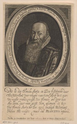 Portrait of Petrus Plancius at the age of 70