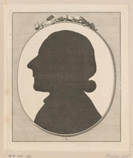 Silhouette portrait of Johann Caspar Lavater