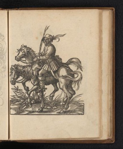 Peasant with two horses