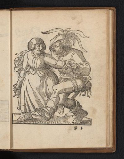 Dancing peasant couple