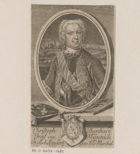 Portrait of Burchard Christoph Graf von Münnich