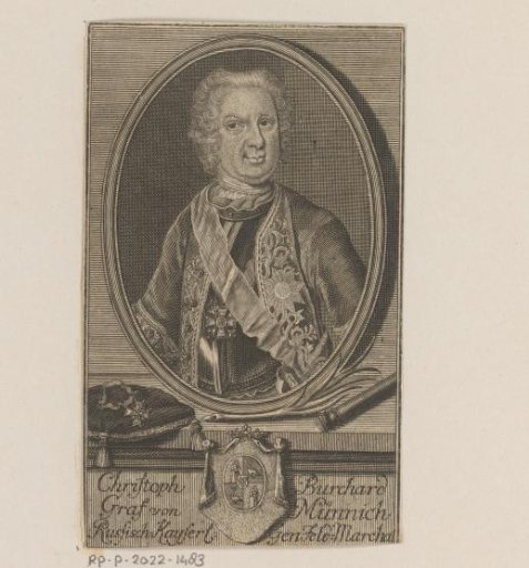 Portrait of Burchard Christoph Graf von Münnich