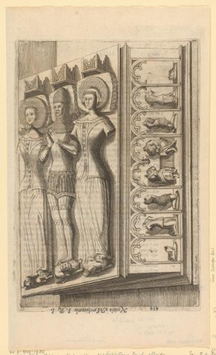 Monument to Jan II van Polanen with his first two wives, Oda van Hoorn and Machteld van Rotselaar-Brabant