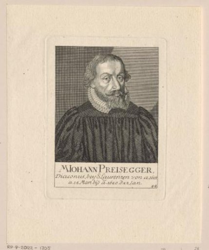 Portrait of Johann Preisegger