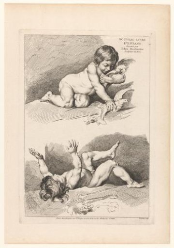 A boy with two doves and a boy lying on his back