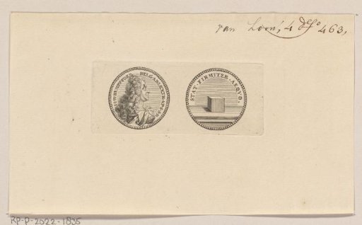 Obverse and reverse of a medal with the portrait of Hendrik Willem Rumpf