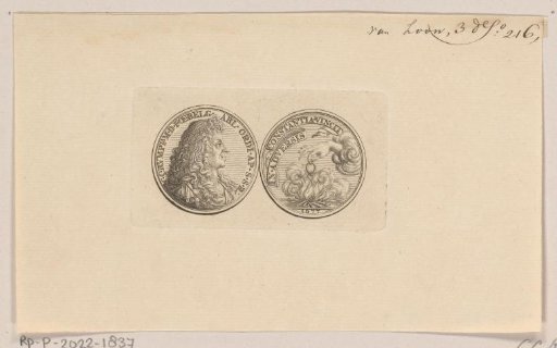 Obverse and reverse of a medal with the portrait of Hendrik Willem Rumpf