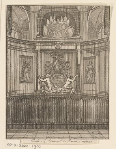 Tomb monument of Michiel de Ruyter in the New Church in Amsterdam