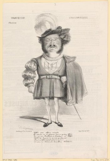Caricature of Giovanni Battista Rubini