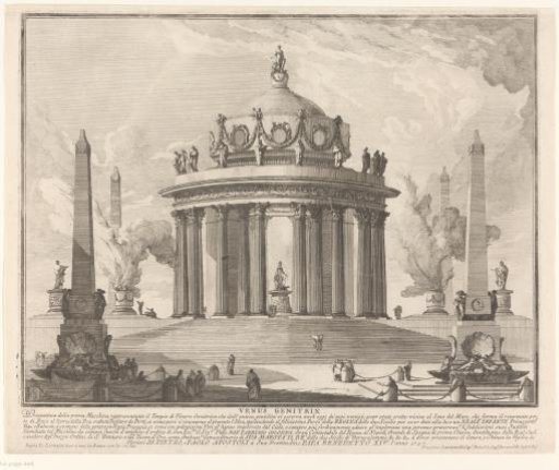 The Temple of Venus Genetrix, Design for the 'Prima Macchina' of the Chinea Ceremony of 1747 in Rome