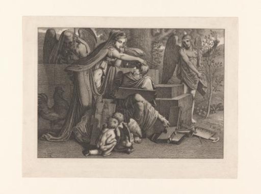 Allegory on Art; a Young Man Inspired by the Personification of Art