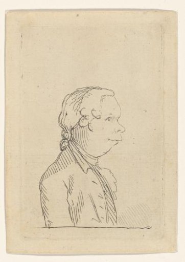 Caricature portrait of Oliver Goldsmith