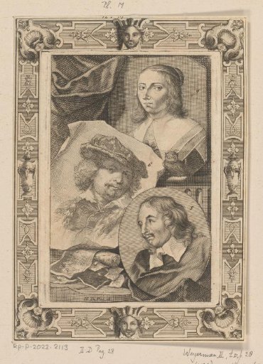 Portraits of Anna Maria van Schurman, Jacob Adriaensz. Backer and Rembrandt Harmensz. van Rijn