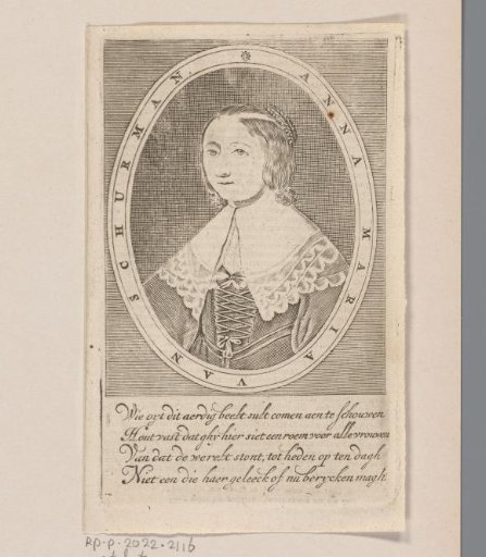 Portrait of Anna Maria van Schurman