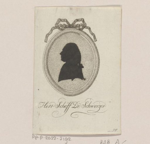 Silhouette portrait of Friedrich Carl Schweitzer