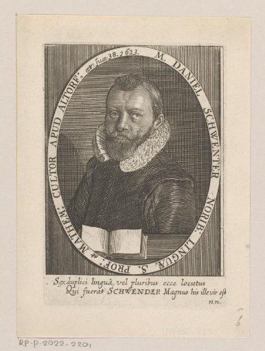 Portrait of Daniel Schwenter at the age of 38