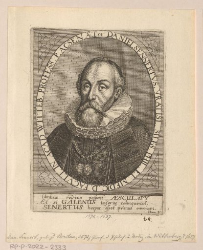 Portrait of Daniel Sennert at the age of 55