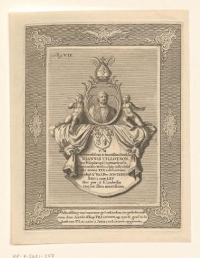 Memorial for John Tillotson, Archbishop of Canterbury
